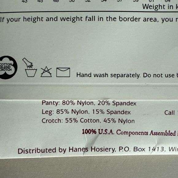 Vintage96 Hanes Silk Reflections Size CD Sheer Control Top Pantyhose Quicksilver - Picture 5 of 6